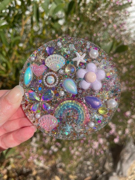 Clear Purple Glitter Trinkets Shimmer Glimmer