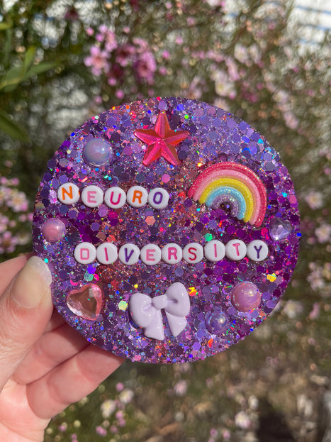 Pink and Purple Glitter 'Neurodiversity' Shimmer Glimmer