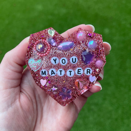Pink Heart 'You Matter' Shimmer Glimmer