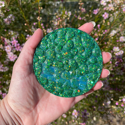 Double-sided: Emerald and Blue 'Neurodiversity' Shimmer Glimmer