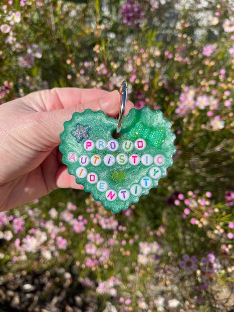 Emerald Heart 'Proud Autistic Identity' Shimmer Glimmer