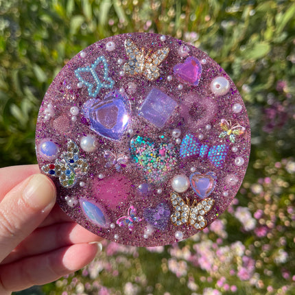 Pink Butterflies and Hearts Glimmer Shimmer