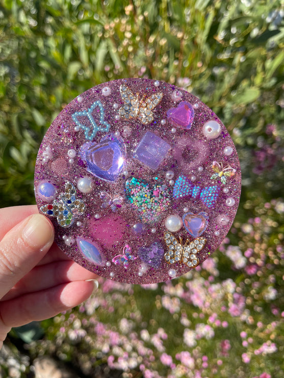 Pink Butterflies and Hearts Glimmer Shimmer