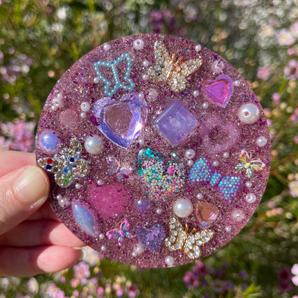Pink Butterflies and Hearts Glimmer Shimmer