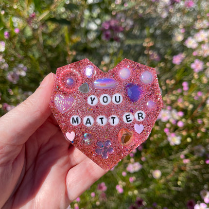 Pink Heart 'You Matter' Shimmer Glimmer