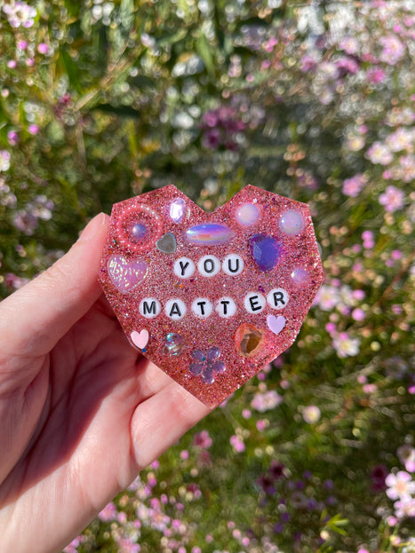 Pink Heart 'You Matter' Shimmer Glimmer