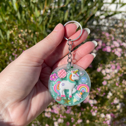 Unicorn Shimmer Glimmer Keyring