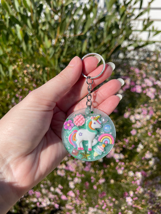 Unicorn Shimmer Glimmer Keyring