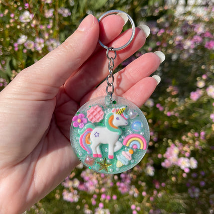 Unicorn Shimmer Glimmer Keyring