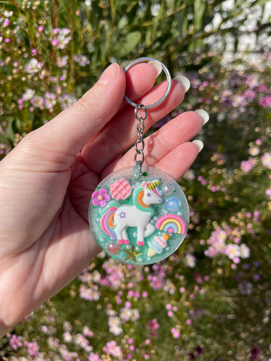 Unicorn Shimmer Glimmer Keyring