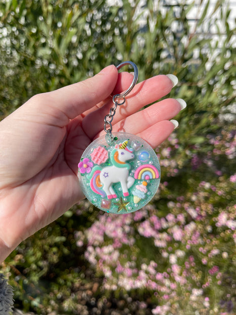 Unicorn Shimmer Glimmer Keyring