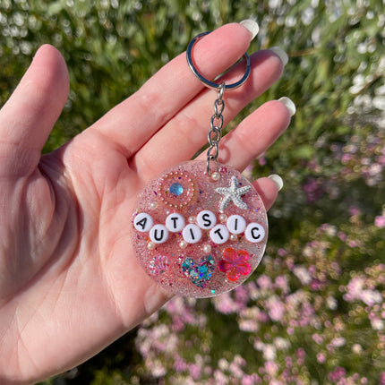 'Autistic' Shimmer Glimmer Keyring