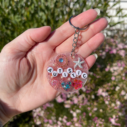 'Autistic' Shimmer Glimmer Keyring