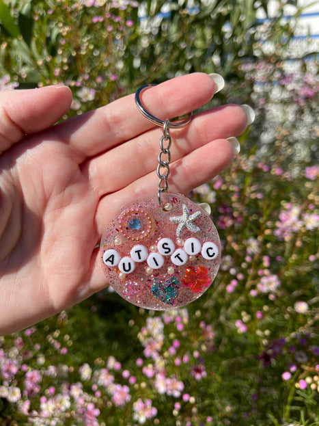 'Autistic' Shimmer Glimmer Keyring