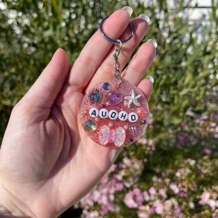 'AUDHD' Shimmer Glimmer Keyring