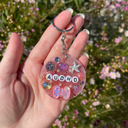 'AUDHD' Shimmer Glimmer Keyring