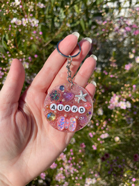'AUDHD' Shimmer Glimmer Keyring
