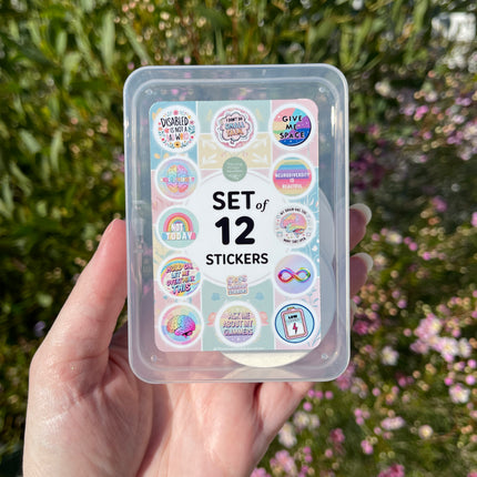 Neurodiversity Sticker Pack- 12 Vinyl Stickers