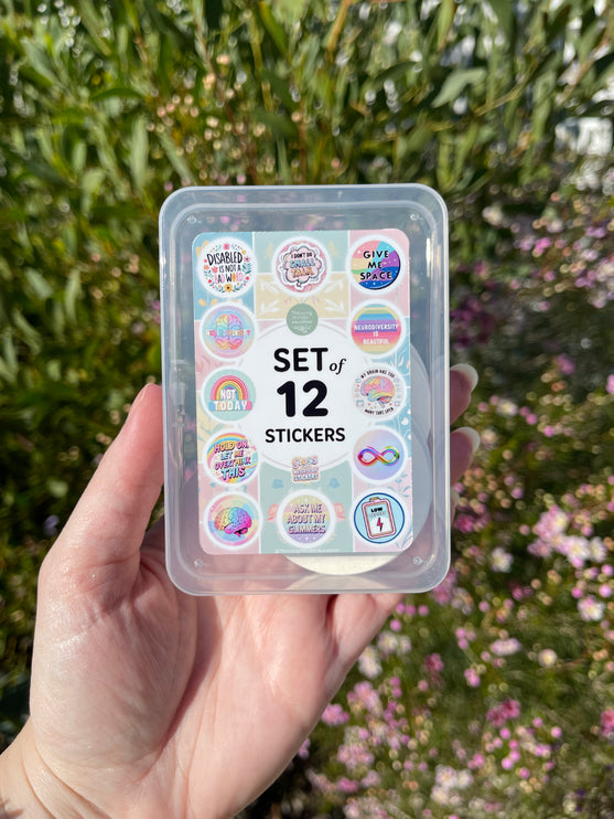 Neurodiversity Sticker Pack- 12 Vinyl Stickers