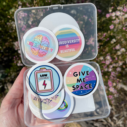Neurodiversity Sticker Pack- 12 Vinyl Stickers