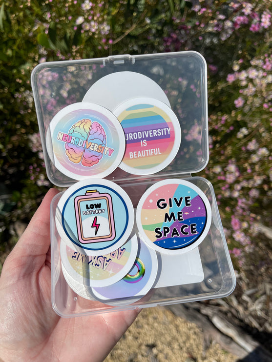 Neurodiversity Sticker Pack- 12 Vinyl Stickers