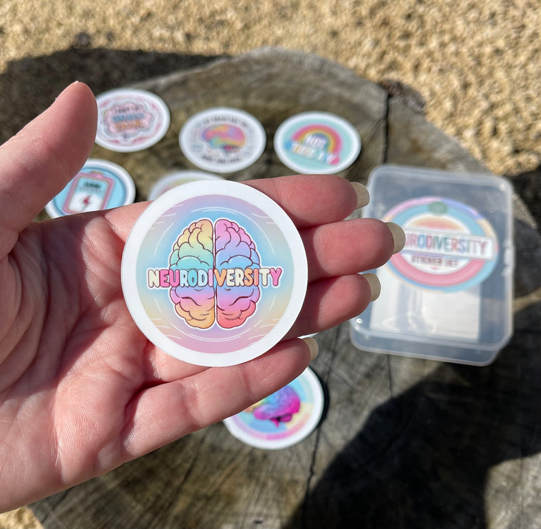 Neurodiversity Sticker Pack- 12 Vinyl Stickers
