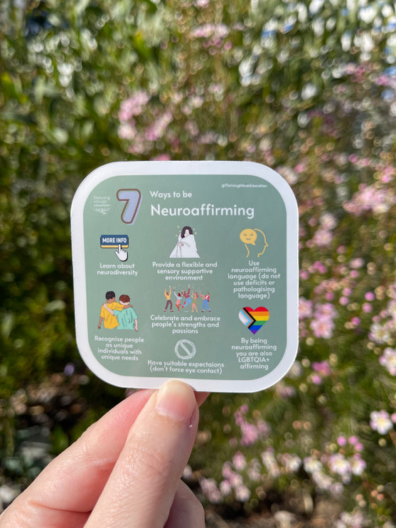 '7 Ways to be Neuroaffirming' Sticker