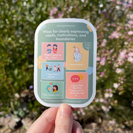 'Ways for clearly expressing needs, motivations and boundaries' Sticker