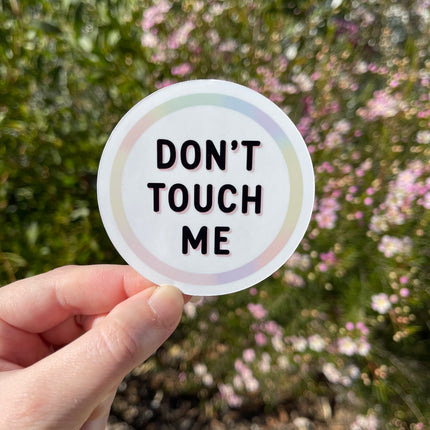 Pastel 'Don't touch me' Sticker