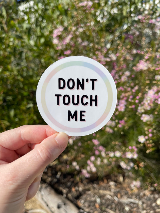Pastel 'Don't touch me' Sticker