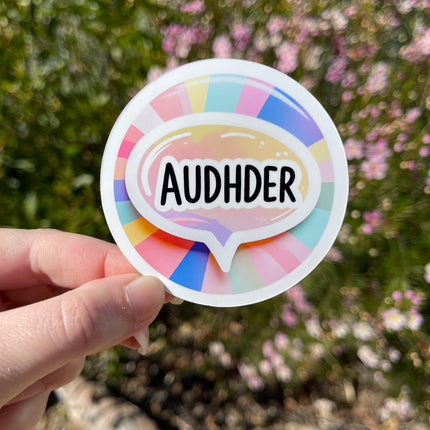 'AUDHDER' Sticker