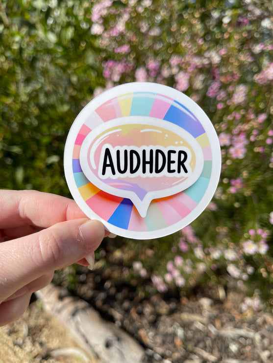 'AUDHDER' Sticker