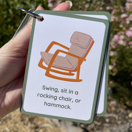 Calming Idea Cards- Ringed Set