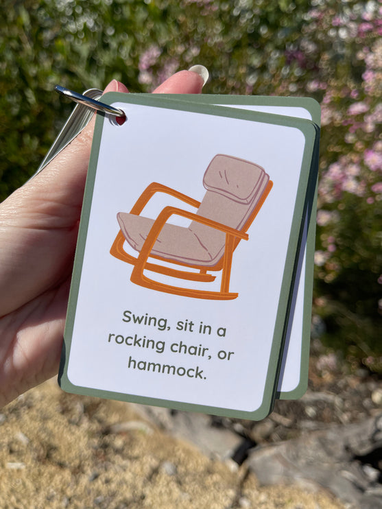 Calming Idea Cards- Ringed Set