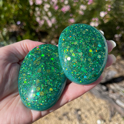Green Stone Shimmer Glimmer