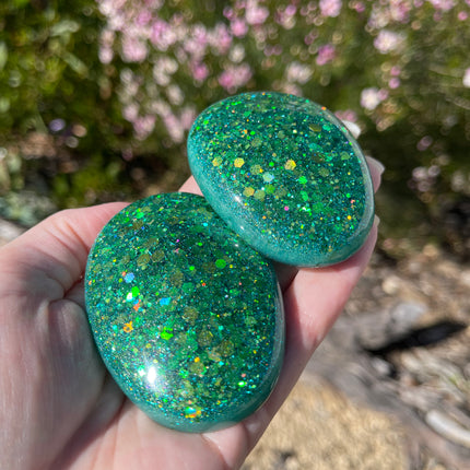 Green Stone Shimmer Glimmer