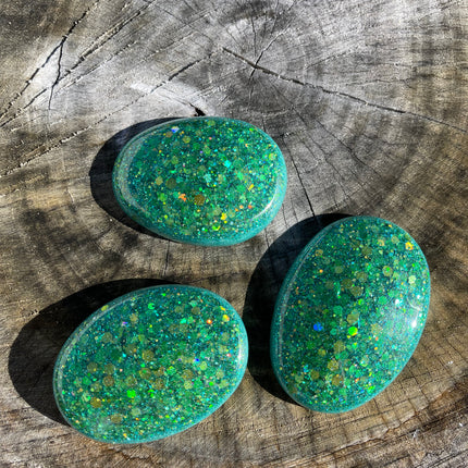 Green Stone Shimmer Glimmer