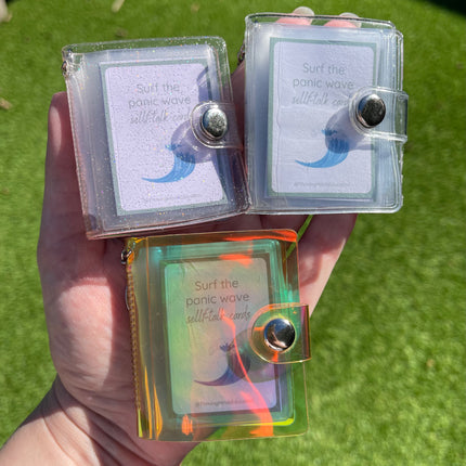 Little Keychain Book with 'Surf the panic wave' self-talk cards