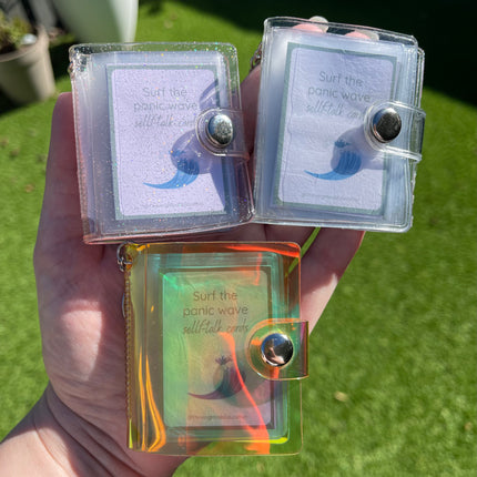 Little Keychain Book with 'Surf the panic wave' self-talk cards