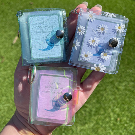 Little Keychain Book with 'Surf the panic wave' self-talk cards