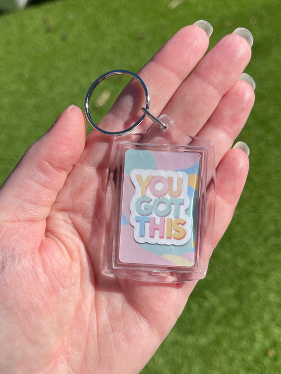 Pastel 'You got this' Keyring