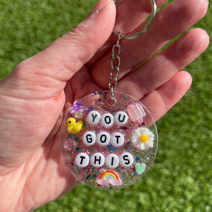'You Got This' Shimmer Glimmer Keyring