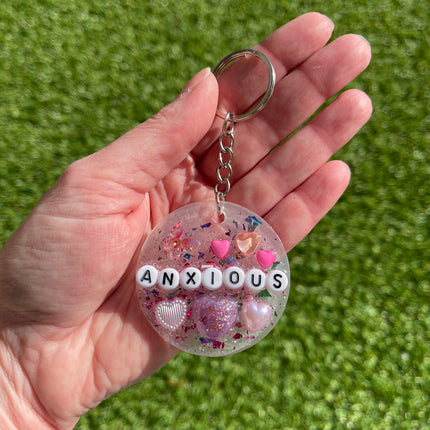 'Anxious' Shimmer Glimmer Keyring