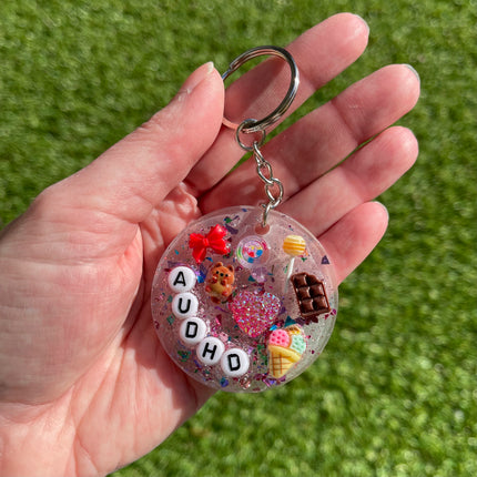 'AUDHD' Trinkets Shimmer Glimmer Keyring