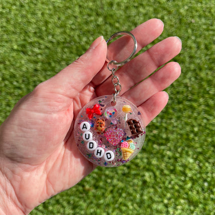 'AUDHD' Trinkets Shimmer Glimmer Keyring