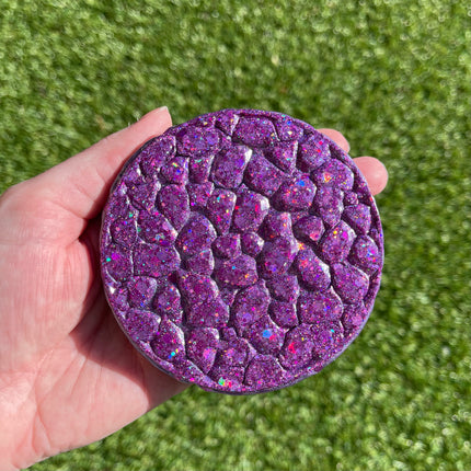 Purple Hearts and Flowers Shimmer Glimmer- Double Sided