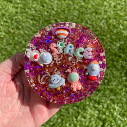 'SPACE' Pink Glitter Shimmer Glimmer