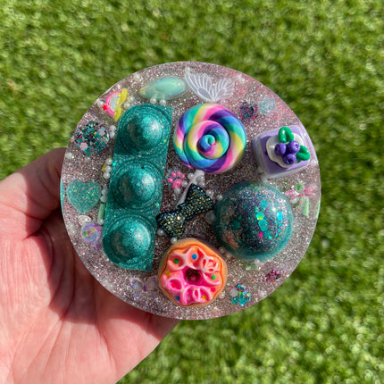 Emerald and Silver Shimmer Glimmer