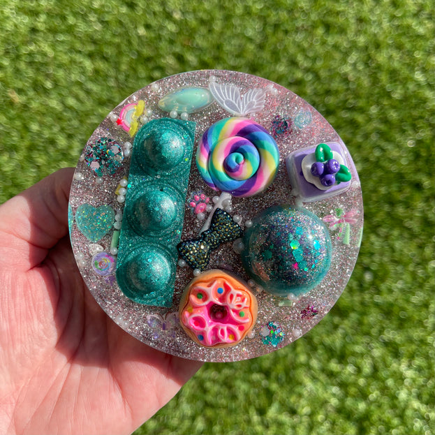 Emerald and Silver Shimmer Glimmer