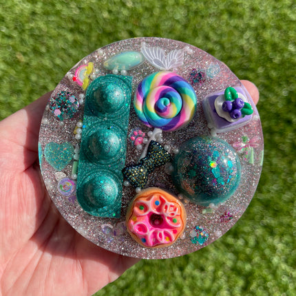 Emerald and Silver Shimmer Glimmer